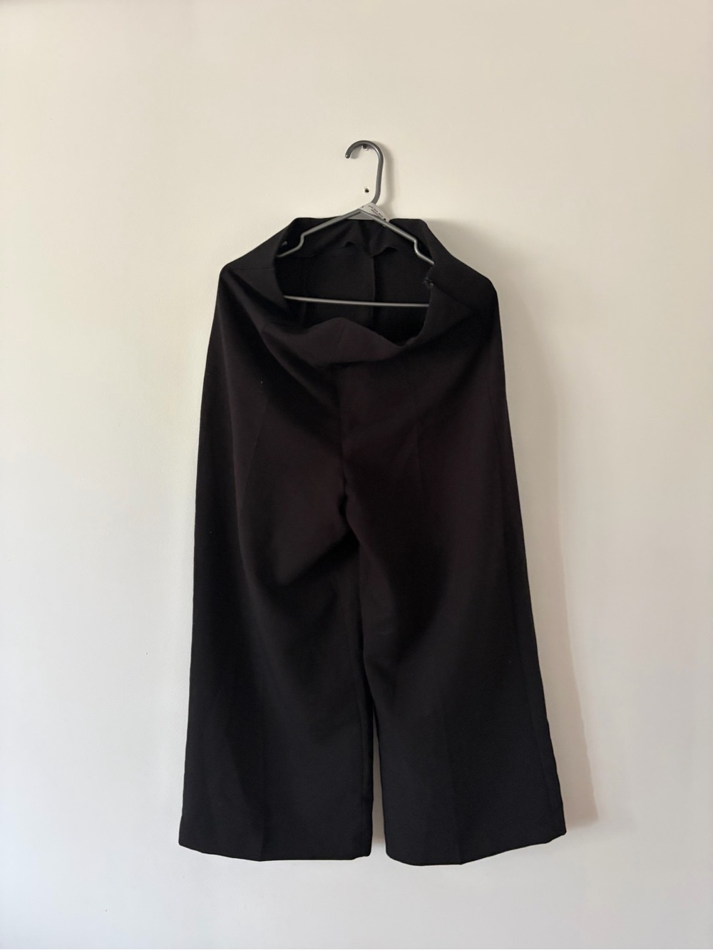 Zara Black Wide-Leg High-Rise Pants
